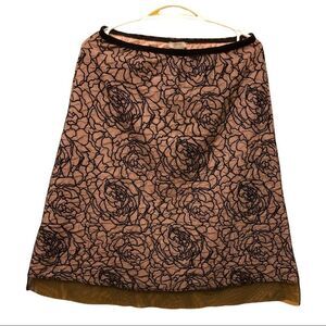 Deane & White Rose Bud Lace Skirt EUC